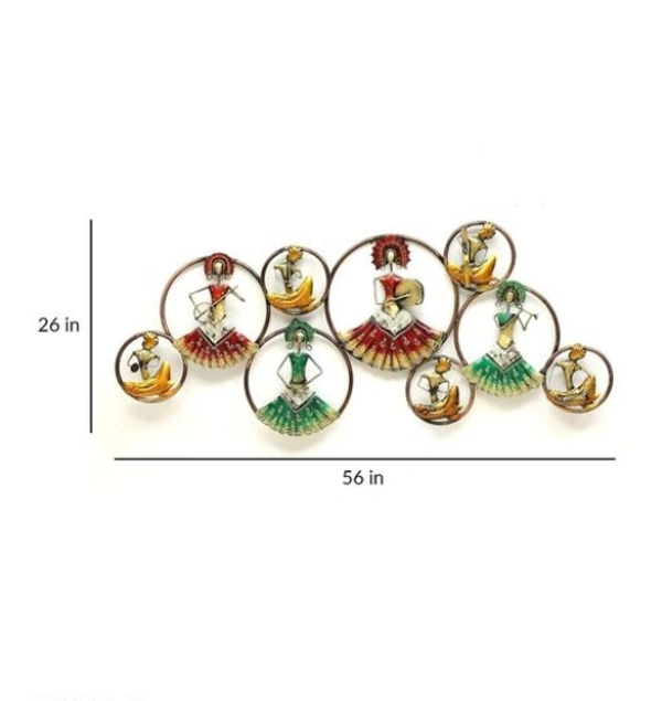 Metal Iron 9 Ring Doll With Led - Multicolor, Metal, Pack of1